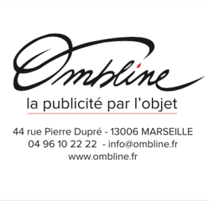 OMBLINE Marseille, Agence de publicité, Agence de communication, Agenda, Articles de fête, Articles de plage, Articles pour fumeurs, Briquet, Brodeur, Chapeaux, Commerce, Communication visuelle, Distribution publicité, Flocage textile, Impression t shirt, Impression tee shirt, Impression textile, Jeux de société, jeux de cartes (fabrication, vente), Jeux, décors gonflables, Marquage textile, Parapluie, Pub, Sérigraphie, Signaletique, Stylo, Tee-shirts (personnalisation), Trophee, Vêtements de travail, professionnels